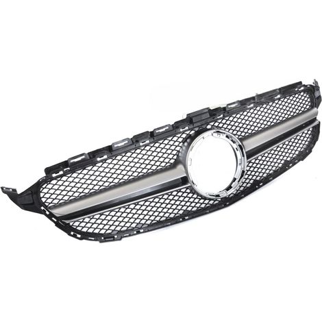 Grille calandre Mercedes classe C W205 de 2018 a 2021 Noir Silver-42693096 (1/4)