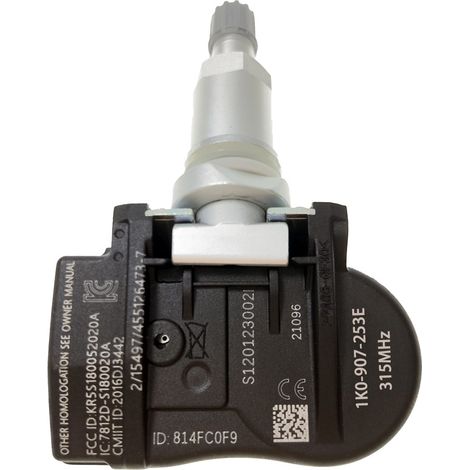Le capteur de surveillance de la pression des pneus 1K0907253E 315 MHz est compatible avec les modèles Volkswagen, Audi, Jetta, Golf et Tiguan. (1/5)
