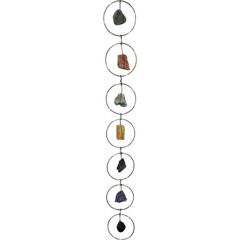 Arbre De Vie - Ornement Murale En Pierres Semi-Précieuses - 7 Chakras - Longueur Totale 70 Cm - Décoration Intérieure Feng Shui (1/5)