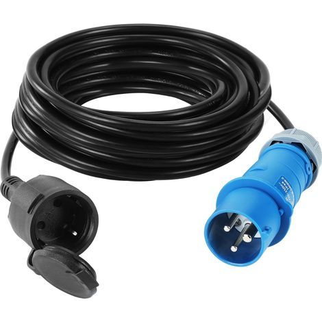 CEE-Adapterkabel, 5 m, 230 V, 16 A, Schuko-Stecker, IP44, für Wohnmobil/Boot (1/5)