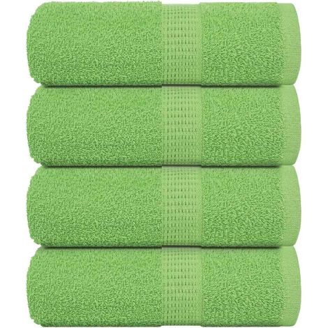 Gants de toilette FROGN, lot de 4, vert pomme, 30x30 cm, 360 g/m²