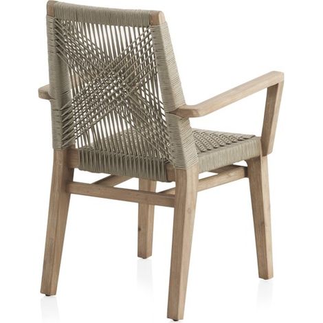 4er-Pack Sessel aus Akazienholz und Seilgeflecht, Kollektion Cappuccino Croci (1/5)