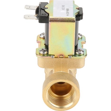 Électrovanne d'arrivée d'eau à commande pilote, DN15 G1/2, en laiton, normalement fermée, 12 V CC (1/5)