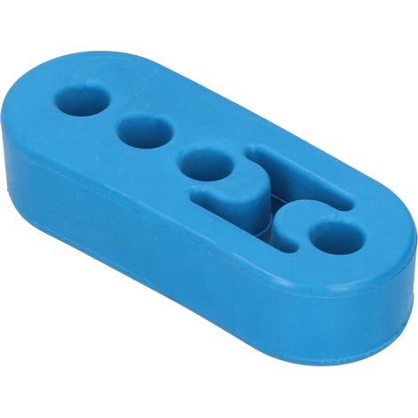 Support de silencieux 12mm, fixation pot d'échappement 4 trous réglable, tampon polyuréthane amortisseur antivibrations, universel bleu (1/5)