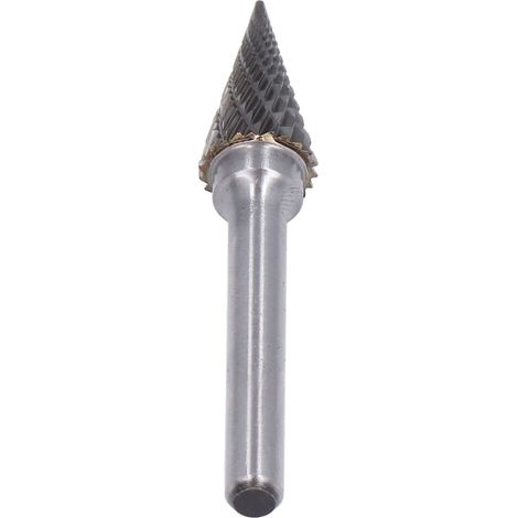Fraise rotative à deux dents, forme conique pointue, tige de 6 mm, carbure YG8 MX1225 (1/5)