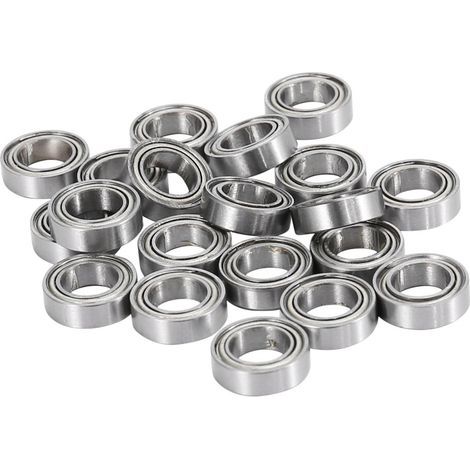 20 PièCes MR106-ZZ Roulement 6X10X3Mm Roulement à Billes Blindé en MéTal Pré-Lubrifié avec Roulement à Billes Radial à Graisse (1/2)