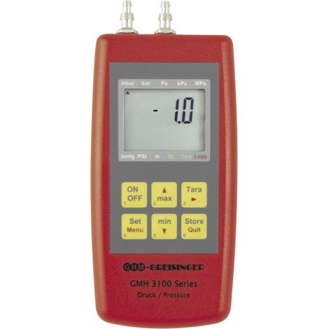 Greisinger GMH3161-002 Druck-Messgerät Luftdruck, Nicht aggressive Gase, Korrosive Gase -5 - +5 mba