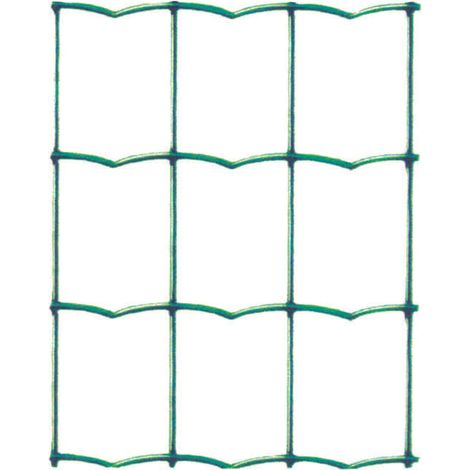 Rete elettrosaldata plastificata verde ondulata maglia mm.50x75 maglia 75x50 filo ø mm.2,1 est. - cm.100h.