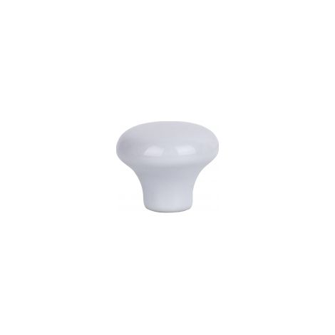 Ouvre&Déco – Bouton de meuble en porcelaine blanche Ø 35 mm – ROND – Pour bois dur – Vis M4 sécable pour installation facile (1/2)