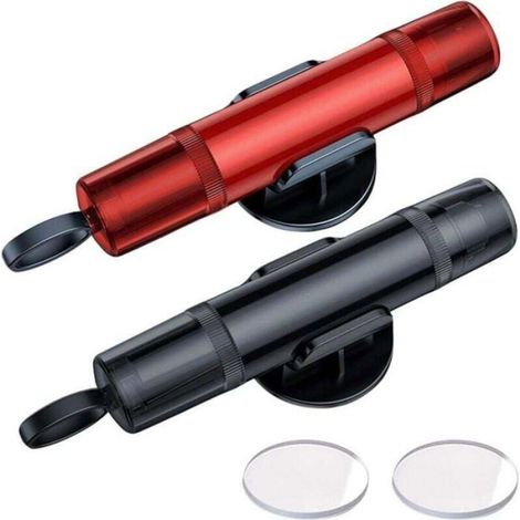 Safe Pro X Marteau Brise Vitre Voiture et Coupe Ceinture 2-en-1, 2 Pièces + Supports, Outil d'Évacuation d'Urgence Acier-Chrom