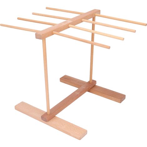 Égouttoir à pâtes en bois pliable et antidérapant, 39 x 22 x 30 cm, idéal pour la maison. (1/5)