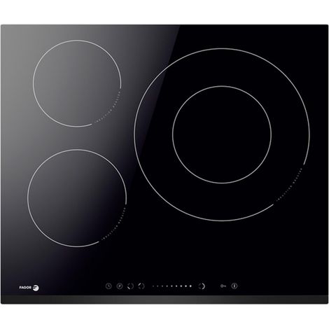 Placa de Inducción 59cm 3 Zonas Fuego 32cm FAGOR 3IF-355BS Tem