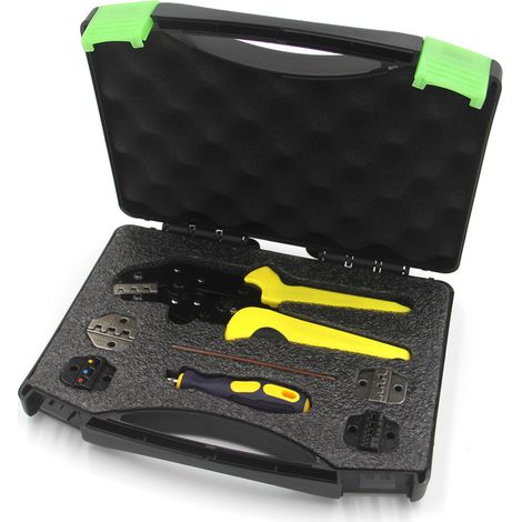 Pince à sertir professionnelle pour fils, pince à sertir à cliquet pour cosses, outil de sertissage pour embouts de câble (1/2)