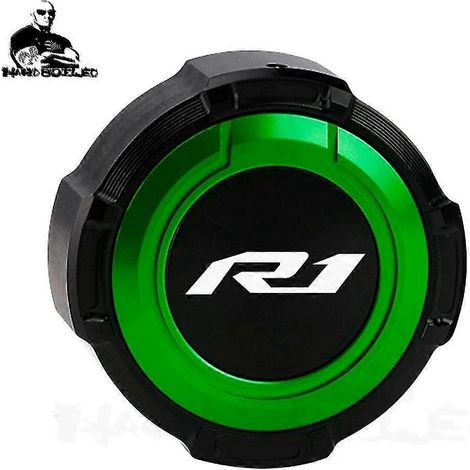 Für Yamaha R1 YZF R1 YZFR1 R1S 2009–2022 2023 Motorradzubehör: Bremsflüssigkeitsbehälterdeckel für Vorder- und Hinterradbremse – 1 Stück, grün (1/5)