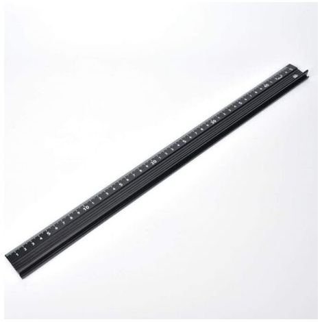 Règle de coupe en alliage d\'aluminium de type L, outil de mesure et de dessin de sécurité pour les travaux manuels, pour mesurer le cuir (45 cm) (1/4)
