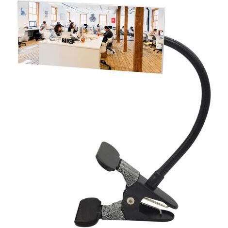 Miroir de sécurité à Clipser, Miroir de sécurité Convexe pour la sécurité personnelle et Les moniteurs de sécurité à l'arrière du Bureau ou n'importe où (6.69" x 2.95", Rectangle) (1/5)