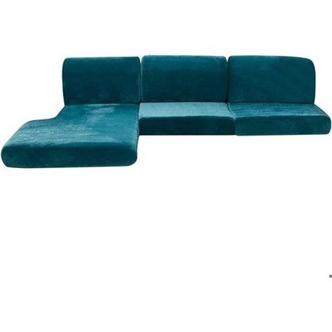 Housse de canapé extensible - Velours doux - Silver Fox - Lavable en machine - Anti-taches - Anti-poils d'animaux (1/5)