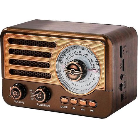 Radio rétro Mini FM/AM/SW avec haut-parleur Bluetooth vintage (1/5)