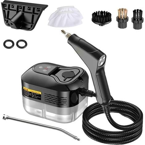 Nettoyeur vapeur pour la maison et la voiture - Nettoyeur vapeur à pression portable 2500 W Chauffe rapide en 15 secondes 6 niveaux de vapeur Réservoir d'eau de 1,2 L - Nettoyage en profondeur - No (1/5)