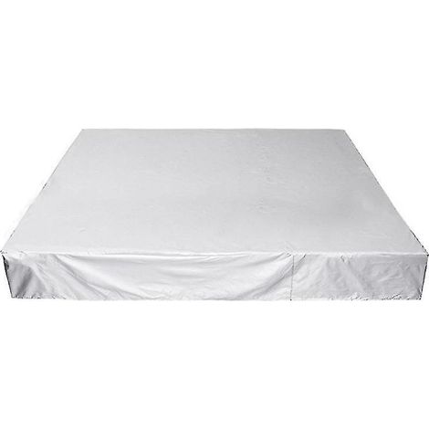 Couverture imperméable et anti-poussière pour baignoire, piscine intérieure et extérieure - 244 x 244 x 90 cm - argent (1/5)