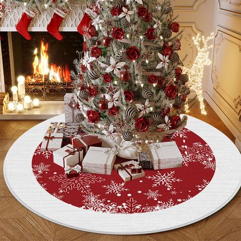 Ardoise De Sapin De Noël - Tapis Rond En Polyester - 60 X 60 Cm - Blanc - Pour Salon Chambre - Non Glissant - 1 Pièce (1/5)