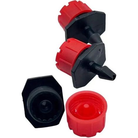 20 Stück 1/4 Zoll verstellbare Bewässerungstropfer, Sprinkler mit Verstopfungsschutz, rote Gartenartikel (1/4)