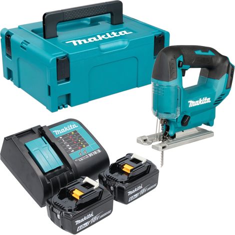 Makita DJV 186 SGJ Akku Pendelhubstichsäge 18 V + 2x Akku 6,0 Ah + Ladegerät + Makpac (1/5)