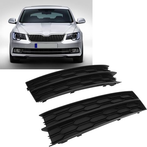 (T06) Stoßstangengrill, linkes und rechtes Paar, 5E0807367B und 5E0807368B, passend für SKODA OCTAVIA Facelift 2017-2019. (1/5)