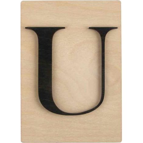 Objets décoratifs - RAYHER - Lettres en bois déco - 14,9 x 10,5 cm - Noir - Style contemporain (1/2)