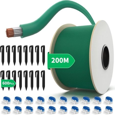 Cavo universale per robot tagliaerba da 200 m + 600 perni di fissaggio + 20 connettori per cavi, cavo perimetrale in rame stagnato - Accessori per robot tagliaerba - Ø2,7 mm (1/5)