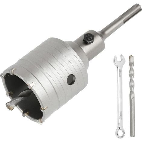 Scie Cloche Trépan Beton Ø 60mm Avec Adaptateur SDS Plus 110 mm.Carotteuse Beton.Scie Trépan Pour Percer Des Trous Dans Les Murs En Blocs (1/4)