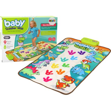 Tappeto da ballo interattivo educativo con dinosauri, luci e suoni (1/4)
