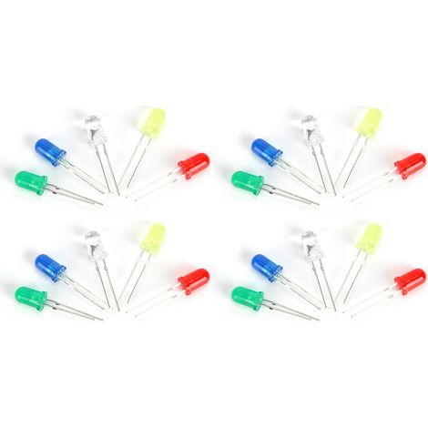 500 LED-Leuchtdioden (5 mm) in verschiedenen Farben, ungiftig, energiesparend, für DIY-Dekorationen (1/5)