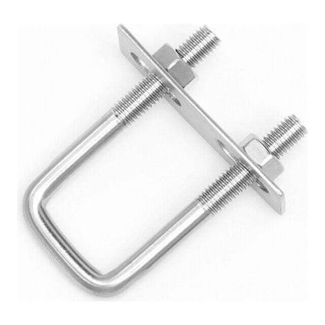 4 Pièces Boulons En U Boulons 66 U-Bolt 80 x 50 mm, Boulon De U En Acier Inoxydable Avec Écrou Plaques Rondelle, Boulons De Serrage Pour Fixation Tuyaus, Pour Diamètres De Tuyaux Inférieurs à 50 (1/4)