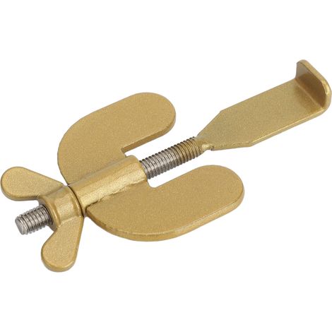 Serrure de sécurité portable en acier inoxydable doré, réglable pour portes de maison, hôtel ou école. (1/5)