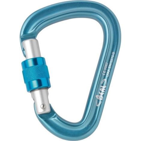 Mousqueton HMS À Vis - 28 kN - Pour Assurage Et Rappel - Bleu - 66 g - Unité