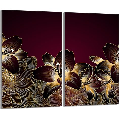 Placa protectora de vidrio para la estufa 2x30x52 Orchidea (1/5)