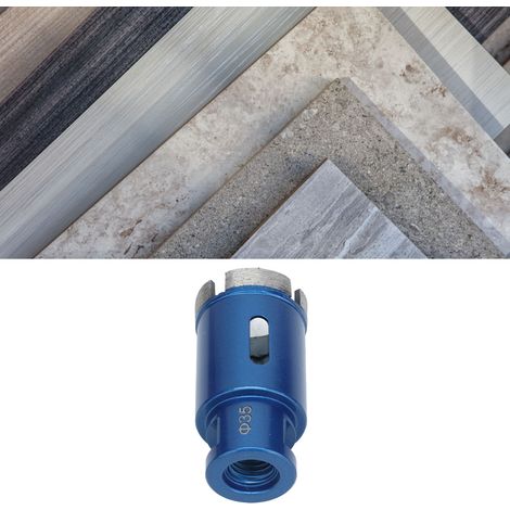 Foret M14 pour granit, béton, carrelage, marbre, fritté, bleu, 35 mm (1/5)