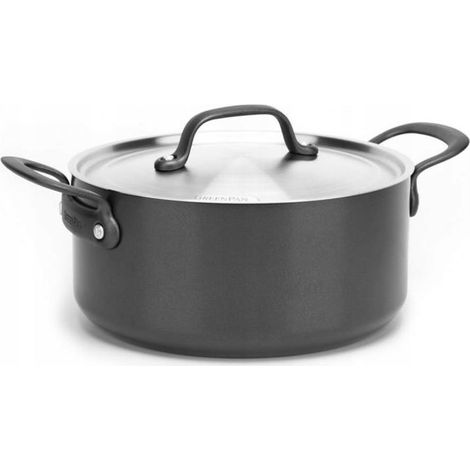GreenPan 005878C9-6916-4875-B152-D4E4DE14BA51 Barcelona Pro Casseruola in Alluminio con Rivestimento Ceramico 24 cm colore Nero