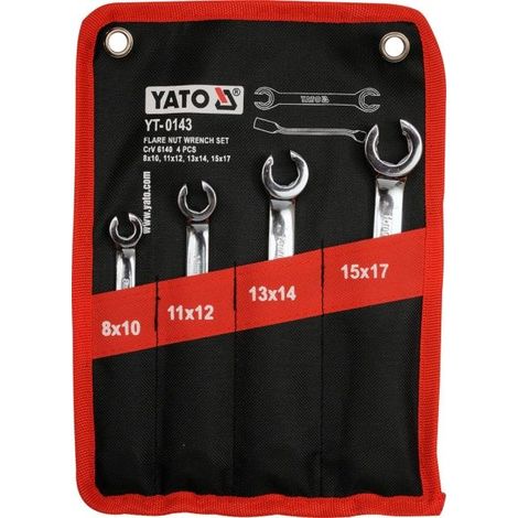 JUEGO DE LLAVES PLANAS SEMIABIERTAS YATO 4 piezas 0143 (1/2)