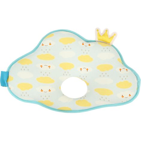 Oreiller Mémoire de Forme pour Bébé Nuage Bleu 12.6x11.8x1.2 pouces Protection Vertébrale en Coton pour Nourrisson (1/5)