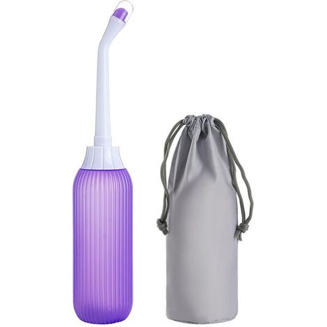 Botella Peri - Bidé portátil - Bidé de irrigación portátil - Perineo - Embarazo - Botella de irrigación posparto - 500 ml - Morado (1/5)