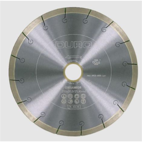 Disque diamant à jante continue DU-HT - Ø 250 mm- réf : 10714 - DURO EUROPE
