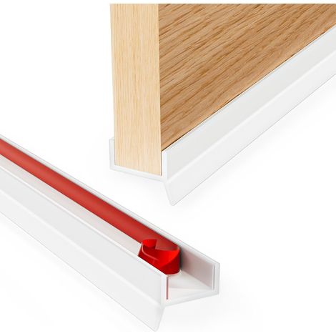 Joint Plinthe Cuisine, 2.5M Profilé d'Étanchéité pour Plinthe de Cuisine Autocollant, Plinthe Souple Autoadhésive Anti-Vent, Profilé de Plinthe de Cuisine pour 15mm 16mm 17mm (Blanc 2.5m) (1/5)