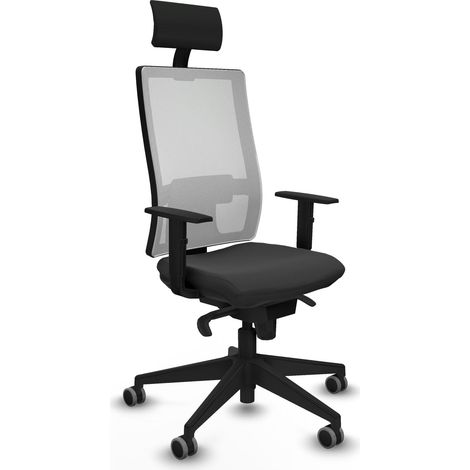 Sedia da ufficio piqueras y crespo Horna bianco rete similpelle