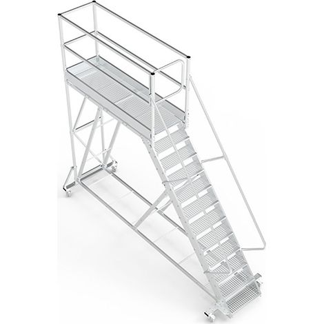 Mobile Plattform mit Geländer total - Maximale Arbeitshöhe 4.80m - PTF214-PT-CM (1/5)
