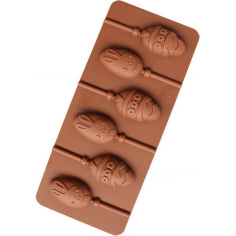 Moule en silicone pour oeufs de Pâques et lapin Moule à chocolat Moule à sucettes, Ensoleillé (1/5)