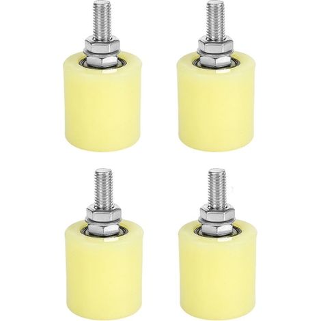 Jeu de 4 roulettes positionnement pour porte coulissante avec (1/4)