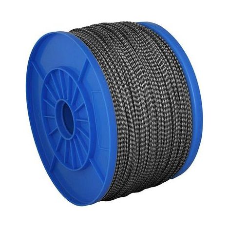 Seil Strend Pro MDB200B, 3 mm, schwarz, PP, Tragf. 43 kg, L-380 m