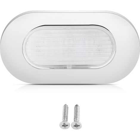 Plafonnier LED en acier inoxydable pour yacht/camping-car, 12 V CC, lumière blanche (1/5)